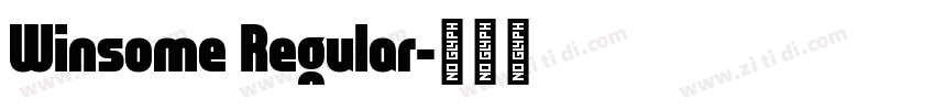 Winsome Regular字体转换